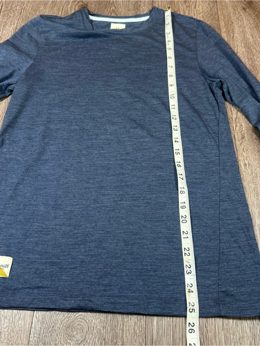 Tracksmith Harrier Merino Running Shirt Women’s M Long Sleeve Blue Base layer - Picture 7 of 13